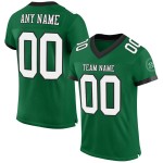 Maillot de football authentique vert personnalisé blanc-noir Kelly Mesh Maillot de football authentique vert personnalisé blanc-noir Kelly Mesh