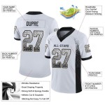 Maillot de football en maille personnalisé Drift Fashion Blanc Noir-Or Vegas Maillot de football en maille personnalisé Drift Fashion Blanc Noir-Or Vegas