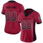 Maillot de football personnalisé Drift Fashion Cardinal noir et blanc en maille Maillot de football personnalisé Drift Fashion Cardinal noir et blanc en maille