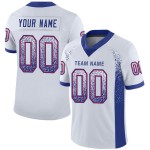 Maillot de football Drift Royal-Red en maille blanche personnalisée Maillot de football Drift Royal-Red en maille blanche personnalisée