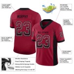Maillot de football personnalisé Drift Fashion Cardinal noir et blanc en maille Maillot de football personnalisé Drift Fashion Cardinal noir et blanc en maille