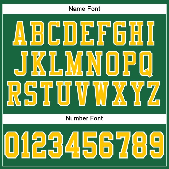 Maillot de football Kelly personnalisé en maille verte authentique, or et blanc Maillot de football Kelly personnalisé en maille verte authentique, or et blanc