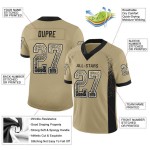 Maillot de football personnalisé noir et blanc en maille Vegas Gold Fashion Maillot de football personnalisé noir et blanc en maille Vegas Gold Fashion