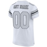 Maillot de football personnalisé authentique en maille argent-noir blanc Maillot de football personnalisé authentique en maille argent-noir blanc