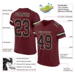 Maillot de football en maille noir-crème personnalisé authentique bordeaux Maillot de football en maille noir-crème personnalisé authentique bordeaux