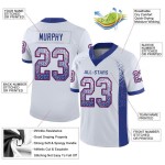 Maillot de football Drift Royal-Red en maille blanche personnalisée Maillot de football Drift Royal-Red en maille blanche personnalisée