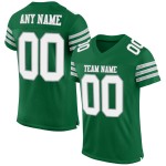 Maillot de football authentique en maille vert blanc-gris personnalisé Kelly Maillot de football authentique en maille vert blanc-gris personnalisé Kelly