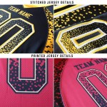 Maillot de football personnalisé en maille rose et blanc Drift Fashion Black Maillot de football personnalisé en maille rose et blanc Drift Fashion Black