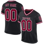 Maillot de football personnalisé en maille marron-blanc rétro authentique noir Maillot de football personnalisé en maille marron-blanc rétro authentique noir