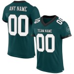 Maillot de football authentique blanc minuit personnalisé en maille vert gris-noir Maillot de football authentique blanc minuit personnalisé en maille vert gris-noir