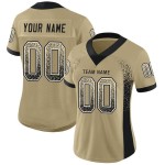 Maillot de football personnalisé noir et blanc en maille Vegas Gold Fashion Maillot de football personnalisé noir et blanc en maille Vegas Gold Fashion