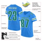 Maillot de football bleu personnalisé vert-blanc Kelly Powder Mesh authentique Maillot de football bleu personnalisé vert-blanc Kelly Powder Mesh authentique