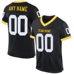 Maillot de football authentique blanc-or noir personnalisé en maille rétro Maillot de football authentique blanc-or noir personnalisé en maille rétro