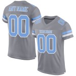 Maillot de football en maille bleu clair et blanc, gris, authentique et personnalisé Maillot de football en maille bleu clair et blanc, gris, authentique et personnalisé