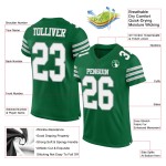 Maillot de football authentique en maille vert blanc-gris personnalisé Kelly Maillot de football authentique en maille vert blanc-gris personnalisé Kelly