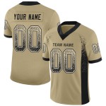 Maillot de football personnalisé noir et blanc en maille Vegas Gold Fashion Maillot de football personnalisé noir et blanc en maille Vegas Gold Fashion