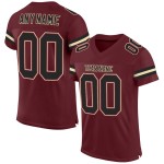 Maillot de football en maille noir-crème personnalisé authentique bordeaux Maillot de football en maille noir-crème personnalisé authentique bordeaux